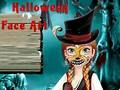 Gra Halloweenowa grafika na twarz  w Internecie
