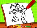 Gra Łatwy Dinozaur Kolorowanki dla Dzieci  w Internecie