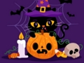 Gra Grumpy Halloween Koty Jigsaw  w Internecie