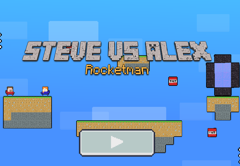 Gra Steve kontra Alex Rocketman  w Internecie