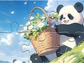 Gra Układanka: Panda z koszykiem  w Internecie