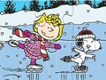 Gra Układanka: Snoopy na łyżwach  w Internecie