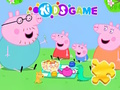 Gra Puzzle: Rodzinny piknik ze Świnką Peppą  w Internecie