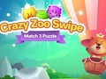 Gra Szalone zoo machnięcia i dopasuj 3 puzzle  w Internecie