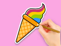 Gra Kolorowanka: Tęczowe lody  w Internecie