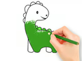 Gra Kolorowanka: Piękny mały dinozaur  w Internecie