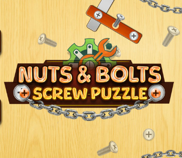 Gra Puzzle z drewnianymi śrubami i nakrętkami  w Internecie