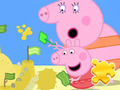 Gra Układanka: Świnka Peppa robiąca piasek  w Internecie