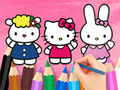 Gra Kolorowanka: Hello Kitty z przyjaciółmi  w Internecie