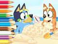 Gra Kolorowanka: Bluey na plaży  w Internecie