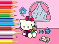 Gra Kolorowanka: Hello Kitty w deszczowy dzień  w Internecie