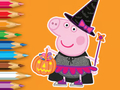 Gra Kolorowanka: Świnka Peppa Halloween  w Internecie