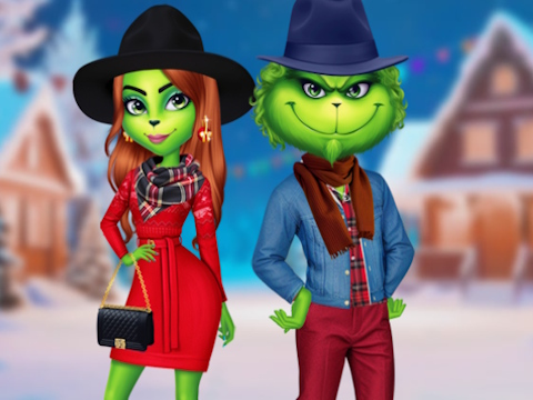 Gra Świąteczna stylizacja pary Grinch  w Internecie