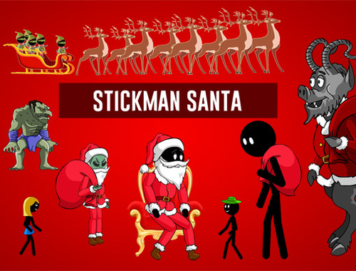 Gra Stickman Święty Mikołaj  w Internecie