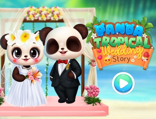 Gra Tropikalna historia ślubu z pandą  w Internecie