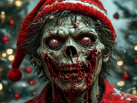 Gra Świąteczna układanka zombie  w Internecie
