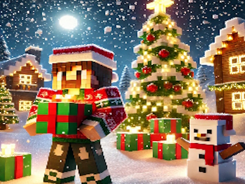 Gra Świąteczna układanka Minecraft  w Internecie