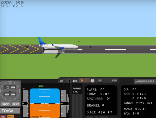 Gra Symulator lotu 737-800  w Internecie
