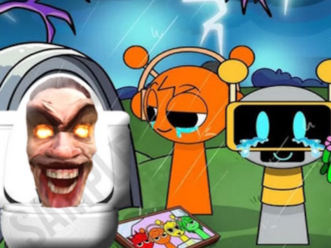 Gra Toaleta Skibidi w zamku Sprunki Panic  w Internecie