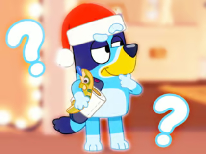 Gra Quiz dla dzieci: Bluey Christmas Fandom  w Internecie