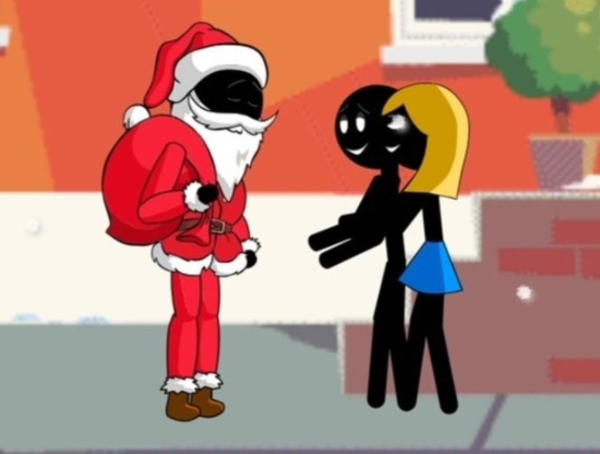 Gra Stickman Święty Mikołaj  w Internecie