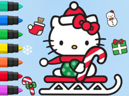 Gra Kolorowanka: Hello Kitty Christmas  w Internecie