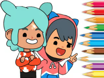 Gra Kolorowanka: Toca Boca Friends  w Internecie
