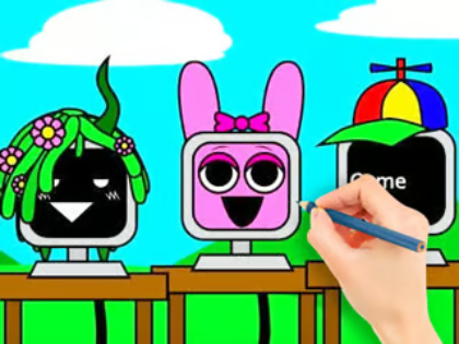 Gra Kolorowanka: Fun Fun Computer  w Internecie