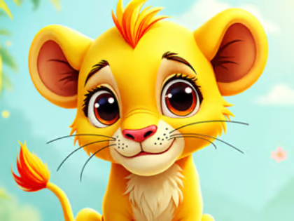 Gra Puzzle Jigsaw: Baby Simba  w Internecie