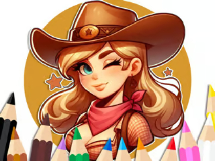 Gra Kolorowanka: Cowgirl  w Internecie