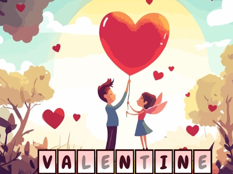 Gra Walentynkowe ukryte alfawordy  w Internecie