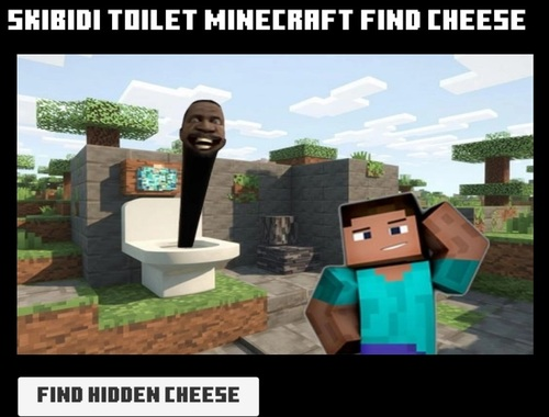 Gra Skibidi Toaleta Minecraft Znajdź ser  w Internecie