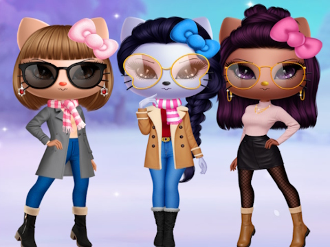 Gra Kitty Squad Winter Dress Up w Internecie