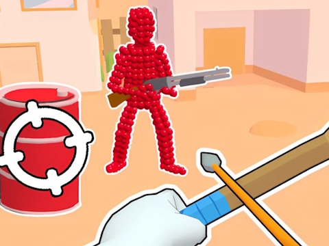 Gra Stickman Archer: strzelanie do strzał w czerwono  w Internecie
