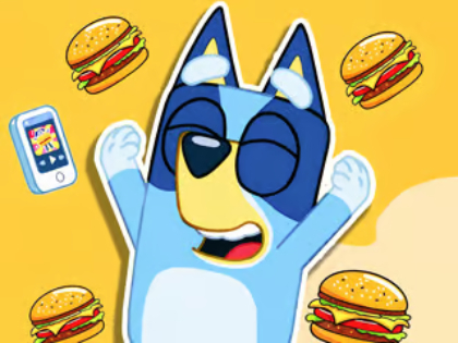 Gra Puzzle Jigsaw: Burger Dog Bluey  w Internecie
