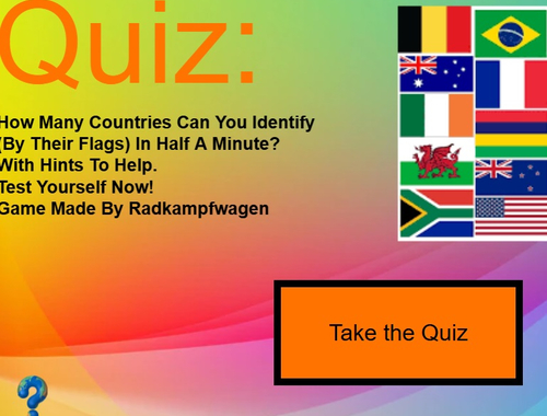 Gra Quiz flagowych 30s  w Internecie