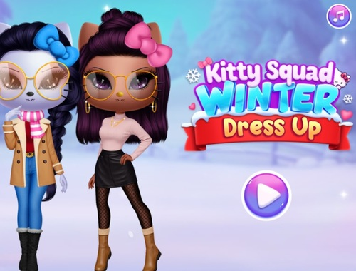 Gra Kitty Squad Winter Dress Up  w Internecie