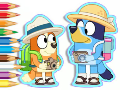 Gra Kolorowanka: Bluey Camping  w Internecie