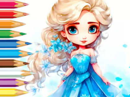 Gra Kolorowanka: Frozen Princess  w Internecie