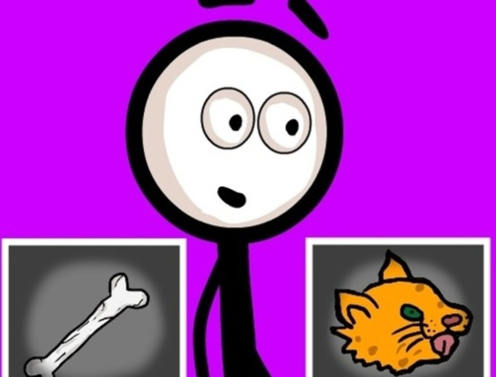 Gra Stickman wybiera działania  w Internecie
