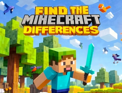 Gra Znajdź różnice: Minecraft  w Internecie