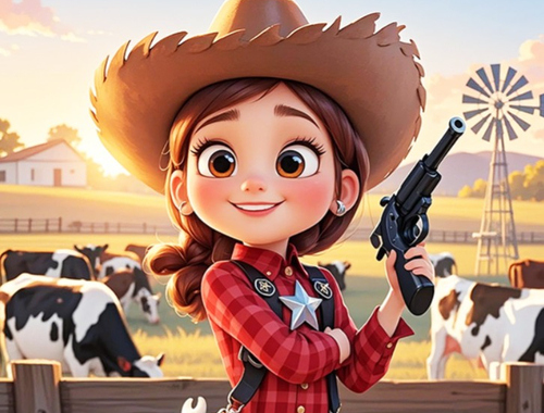 Gra Znajdź różnice: farmę krów  w Internecie