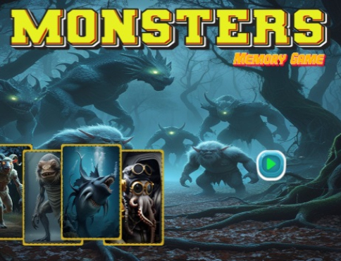 Gra Gra pamięci Monsters  w Internecie