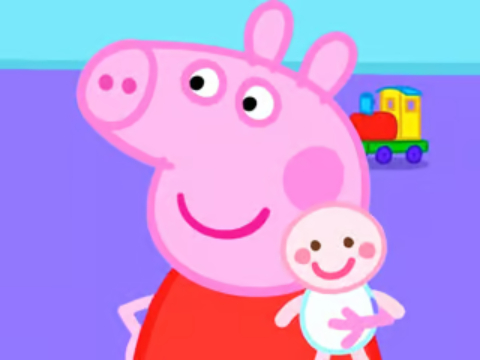 Gra Puzzle Jigsaw: Peppa Pig New Baby  w Internecie