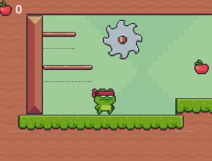Gra Green Ninja zbiera jabłka  w Internecie