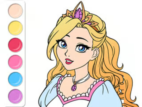 Gra Kolorowanka: Princess Prom Dress  w Internecie