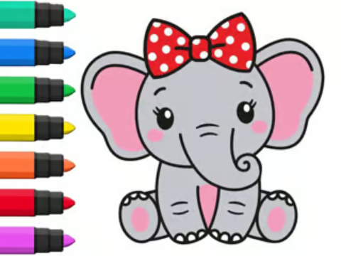 Gra Kolorowanka: Elephant  w Internecie