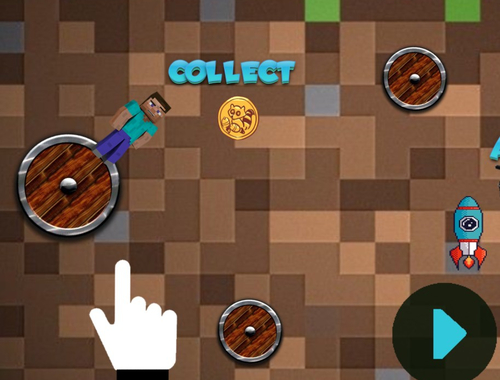 Gra Mineblock obraca się i latać przygodą  w Internecie