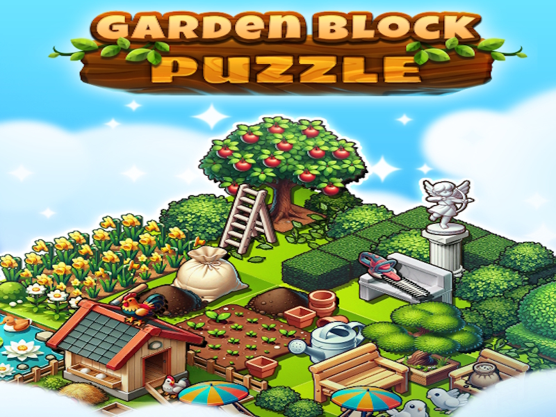 Gra Puzzle ogrodowe z bloków w Internecie