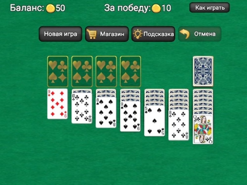 Gra Classic Solitaire Klondike w Internecie